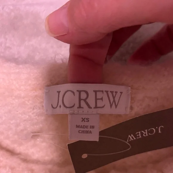 J. Crew..Cream Knit Cardigan W Rhinestone Button Accents on Cuffs & Collar - Picture 2 of 11